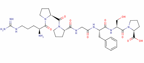 舒缓激肽片段1-7结构式_23815-87-4结构式