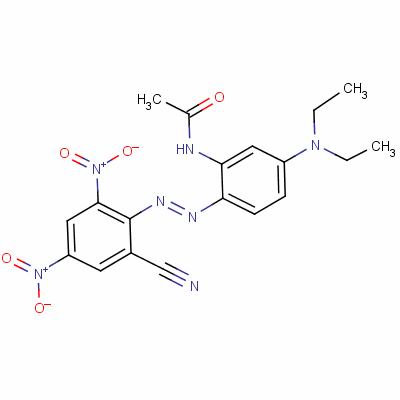 n-[2-[(2-氰基-4,6-二硝基苯基) 氮杂]-5-(二乙基氨基)苯基]-乙酰胺结构式_24170-60-3结构式