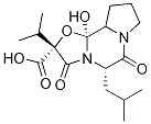 (2R,5s,10as,10bs)-八氢-10b-羟基-5-异丁基-2-异丙基-3,6-二氧代-8h-噁唑并[3,2-a]吡咯并[2,1-c]吡嗪-2-羧酸结构式_24177-07-9结构式