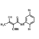 (2Z)-2-氰基-N-(2,5-二溴苯基)-3-羟基-2-丁烯酰胺结构式_244240-24-2结构式