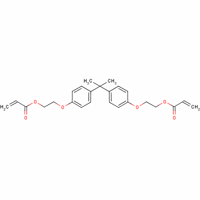 双酚 A 聚氧乙烯醚二丙烯酸酯结构式_24447-78-7结构式