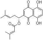 (β,β-二甲基丙酰基)紫草素结构式_24502-79-2结构式