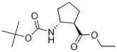 (1R,2R)-2-((叔丁氧基羰基)氨基)环戊烷羧酸乙酯结构式_245115-20-2结构式