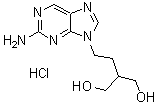 2-氨基-9-[4-羟基-3-(羟基甲基)-1-丁基]嘌呤盐酸盐结构式_246021-75-0结构式