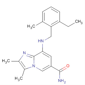 2,3-二甲基-8-(2-乙基-6-甲基苄基氨基)-咪唑并[1,2-a]吡啶-6-羧酰胺结构式_248281-68-7结构式