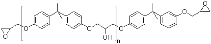 缩水甘油封端双酚 A 环氧氯丙烷共聚物结构式_25036-25-3结构式