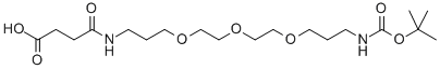 2,2-二甲基-4,20-二氧代-3,9,12,15-四氧杂-5,19-二氮杂二十三烷-23-酸结构式_250612-31-8结构式