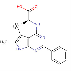 3-(5,6-二甲基-2-苯基-1H-吡咯并[2,3-d]嘧啶-4-基氨基)丙酸结构式_251946-24-4结构式