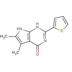 3,7-二氢-5,6-二甲基-2-(2-噻吩)-4H-吡咯并[2,3-d]嘧啶-4-酮结构式_251947-01-0结构式