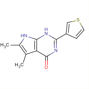 3,7-二氢-5,6-二甲基-2-(3-噻吩)-4H-吡咯并[2,3-d]嘧啶-4-酮结构式_251947-03-2结构式