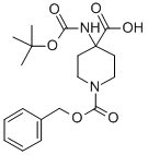 4-[[(1,1-二甲基乙氧基)羰基]氨基]-1,4-哌啶二羧酸-1-(苯基甲基)酯结构式_252720-32-4结构式