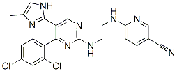 6-[[2-[[4-(2,4-二氯苯基)-5-(5-甲基-1H-咪唑-2-基)-2-嘧啶]氨基]乙基]氨基]-3-吡啶甲腈结构式_252917-06-9结构式