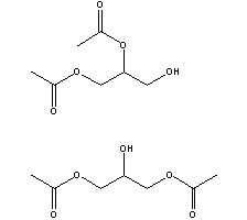二乙酸甘油酯结构式_25395-31-7结构式