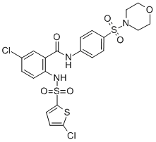 5-Chloro-2-(5-chlorothiophene-2-sulfonylamino)-n-(4-(morpholine-4-sulfonyl)phenyl)benzamide Structure,254877-67-3Structure