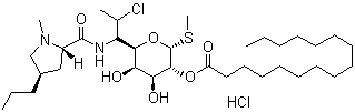 克林霉素棕榈酸酯盐酸盐结构式_25507-04-4结构式