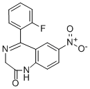 5-(2-氟苯)-7-硝基-1,3-二水-2H-1,4-苯并氮杂卓-2-酮结构式_2558-30-7结构式