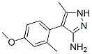 4-(4-甲氧基-2-甲基苯基)-5-甲基-1H-吡唑-3-胺结构式_262298-03-3结构式