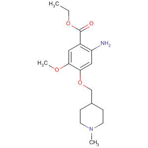 4-((1-甲基哌啶-4-基)甲氧基)-2-氨基-5-甲氧基苯甲酸乙酯结构式_264208-66-4结构式