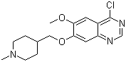 4-氯-6-甲氧基-7-[(1-甲基-4-哌啶基)甲氧基]-喹唑烷结构式_264208-72-2结构式