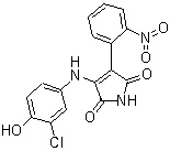 3-[(3-氯-4-羟苯基)氨基]-4-(2-硝苯基)-1H-吡咯-2,5-二酮结构式_264218-23-7结构式