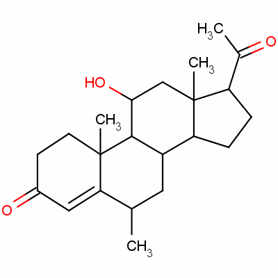 甲羟松结构式_2668-66-8结构式