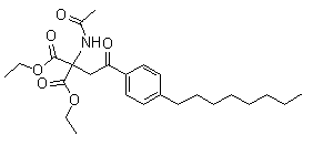 2-乙酰氨基-2-(2-(4-辛基苯基)-2-氧代乙基)丙二酸二乙酯结构式_268557-49-9结构式