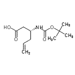 (3R)-3-[[(1,1-二甲基乙炔氧基)羰基]氨基]-5-己烯酸结构式_269726-94-5结构式