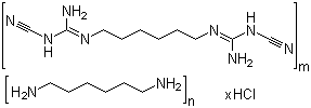 聚(六亚甲基双氰基胍-六亚甲基二胺)盐酸盐结构式_27083-27-8结构式