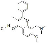 8-[(二甲氨基)甲基]-7-甲氧基-3-甲基-2-苯基-4-苯并呲喃酮盐酸盐结构式_2740-04-7结构式
