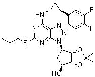 去羟基乙氧基-2,3-O-(二甲基亚甲基)替格雷洛结构式_274693-49-1结构式