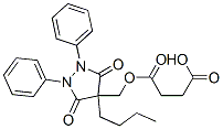 4-Butyl-4-[hydroxymethyl]-1,2-diphenyl-3,5-pyrazolidinedione hydrogen succinate [ester] Structure,27470-51-5Structure
