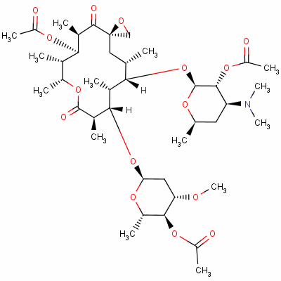 竹桃霉素三乙酸酯结构式_2751-09-9结构式