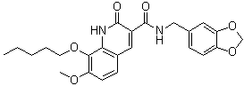 N-(苯并[d][1,3]二氧代l-5-甲基)-7-甲氧基-2-氧代-8-(戊基结构式_282089-49-0结构式