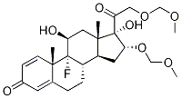 9-氟-11beta,17-二羟基-16alpha,21-二(甲氧基甲氧基)-孕甾-1,4-二烯-3,20-二酮结构式_2822-16-4结构式