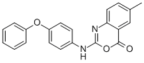 6-甲基-2-[(4-苯氧基苯基)氨基]-4H-3,1-苯并噁嗪-4-酮结构式_282529-91-3结构式