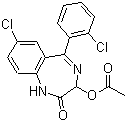 7-氯-5-(2-氯苯基)-1,3-二氢-2-氧代-2H-1,4-苯并二氮杂卓-3-基乙酸酯结构式_2848-96-6结构式