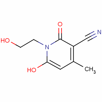 6-羟基-1-(2-羟基乙基)-4-甲基-2-氧代-1,2-二氢吡啶-3-甲腈结构式_28799-82-8结构式