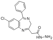 2-(2-乙酰基肼基)-7-氯-5-苯基-3H-1,4-苯并二氮杂卓结构式_28910-89-6结构式