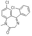 7-氯-5-(2-氯苯基)-1,3-二氢-1-甲基-2H-1,4-苯并二氮杂卓-2-酮结构式_2894-68-0结构式