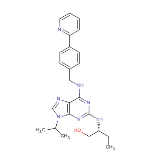 (2R)-2-[[9-异丙基-6-[[[4-(2-吡啶基)苯基]甲基]氨基]-9H-嘌呤-2-基]氨基]-1-丁醇结构式_294646-77-8结构式