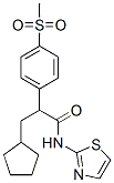 3-环戊基-2-[4-(甲烷磺酰基)苯基]-N-(噻唑-2-基)丙胺结构式_300352-96-9结构式