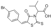 (2R)-2-[(5Z)-5-(4-溴苄亚基)-4-氧代-2-硫代-1,3-噻唑烷-3-基]-3-甲基丁酸结构式_300817-68-9结构式