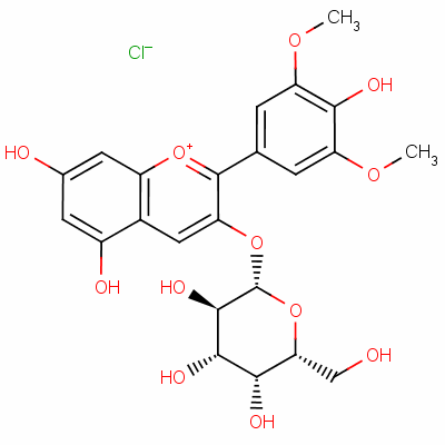 氯化锦葵色素-3-O-半乳糖苷结构式_30113-37-2结构式