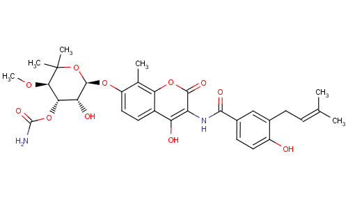 新生霉素结构式_303-81-1结构式