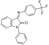 (Z)-1-苯基-3-(4-(三氟甲基)苯基亚氨基)-2-吲哚啉酮结构式_303984-47-6结构式