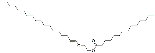 2-[(1Z)-1-十八碳烯-1-基氧基]乙基肉豆蔻酸酯结构式_30760-02-2结构式