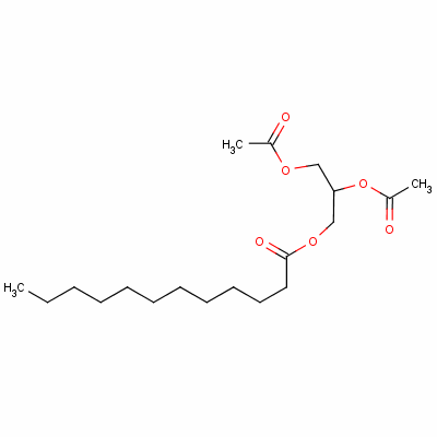 甘油双乙酸盐月桂酸盐(α-,β-混合物)结构式_30899-62-8结构式