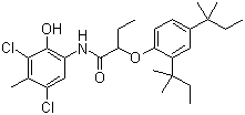 4,6-二氯-5-甲基-2-(2’,4’-二特戊基苯氧基异丁酰胺基)苯酚结构式_31037-84-0结构式