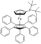 1,2,3,4,5-戊苯基-1-(二叔丁基磷基)二茂铁结构式_312959-24-3结构式