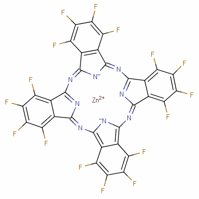 锌 1,2,3,4,8,9,10,11,15,16,17,18,22,23,24,25-十六氟-29H,31H-酞菁结构式_31396-84-6结构式